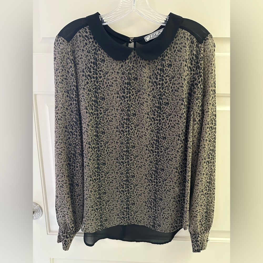 Chloe K Leopard Print Blouse